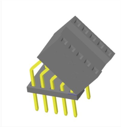 2.54mm 45 Derajat Tipe Wanita Pin Header