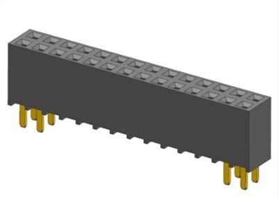 2.54mm Female Socket Konektor Lurus Baris Ganda